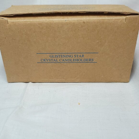 Vintage Avon Glistening Star Crystal Candleholders (in Box) - Picture 3 of 6